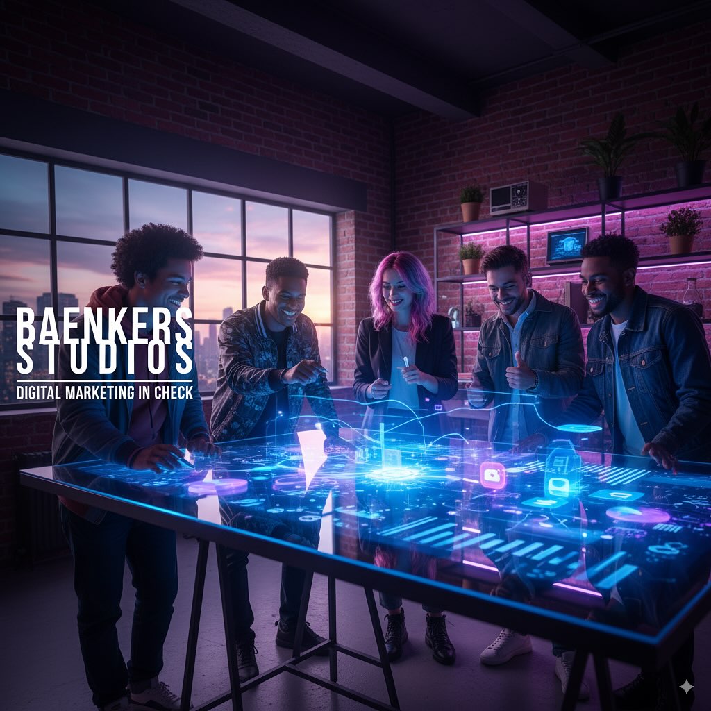 En liten utfordring i å utvikle et beskrivende bilde av oss som byrå ved bruk av KI. Det er nok en stund til bordet ser slik ut, men vi kan i det minste stå for slagordet💪🏽